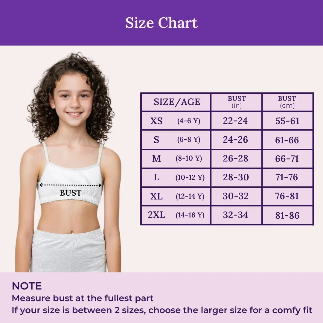 Teen Starter Bras | Flat Padded | Prevents Show Of Nipple Buds
