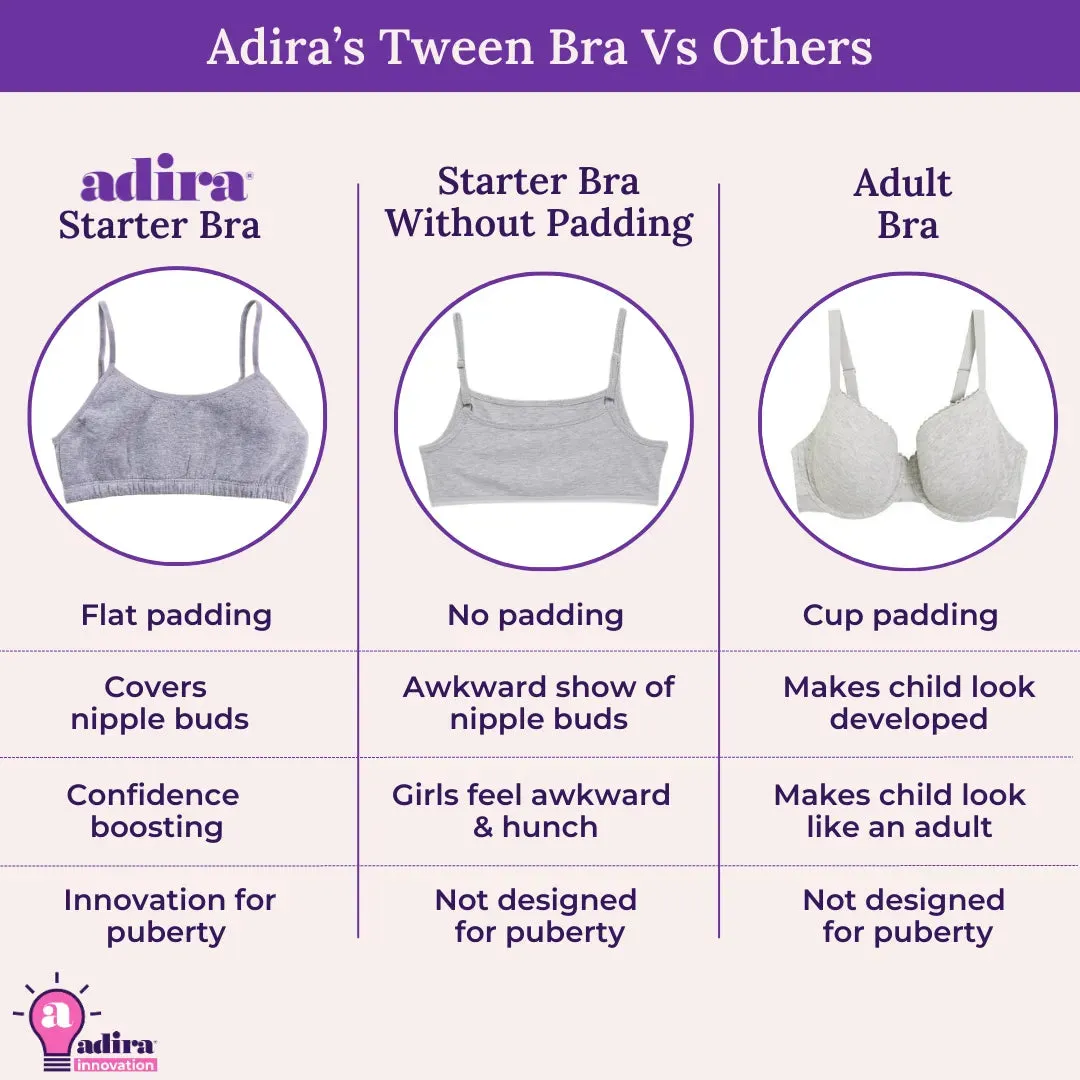 Teen Starter Bras | Flat Padded | Prevents Show Of Nipple Buds