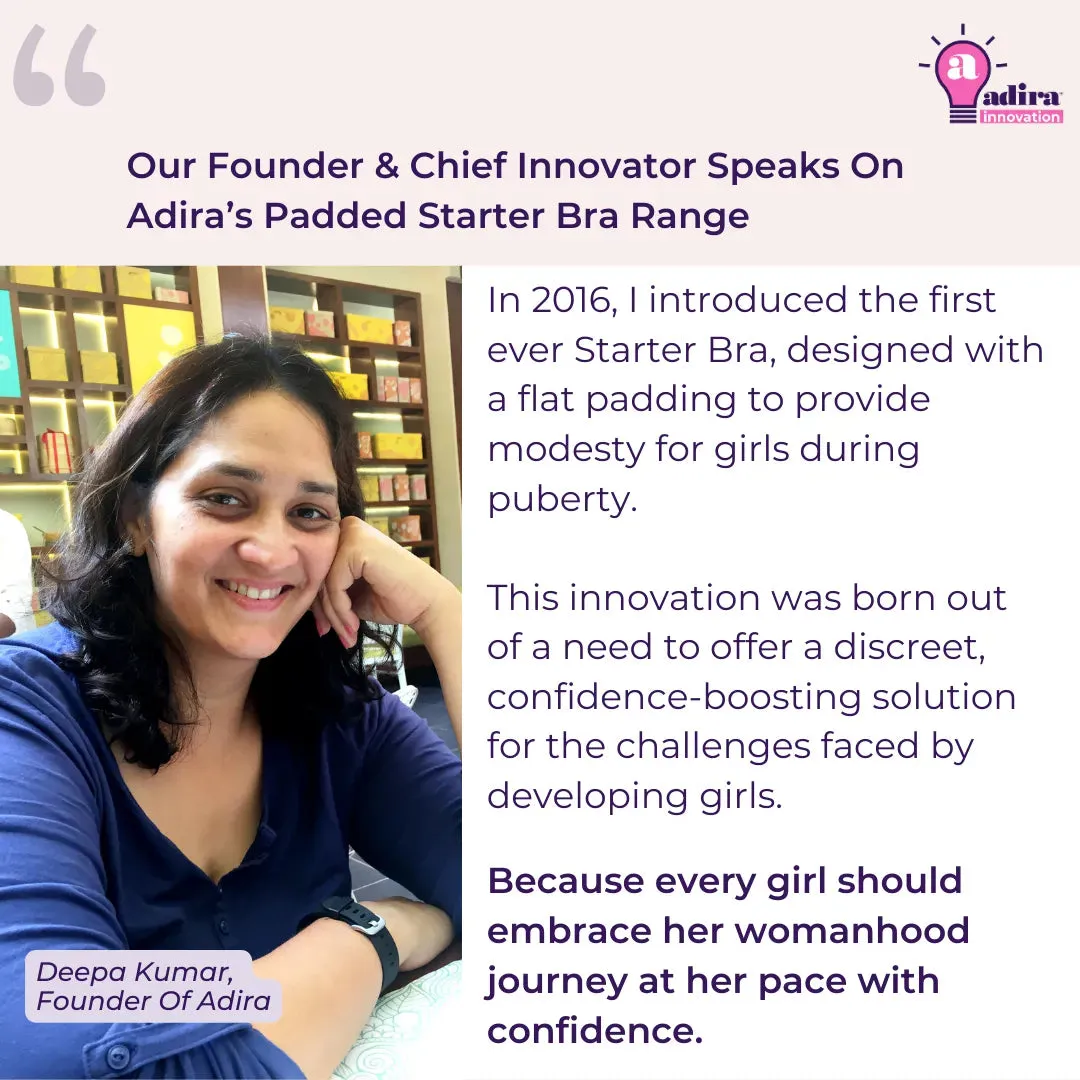 Teen Starter Bras | Flat Padded | Prevents Show Of Nipple Buds