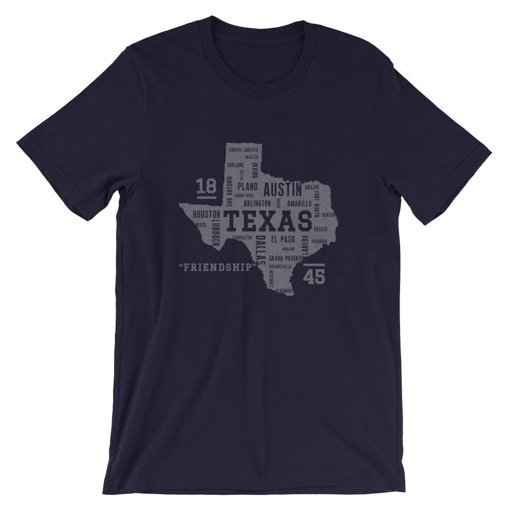 TEXAS Cities Unisex T-shirt