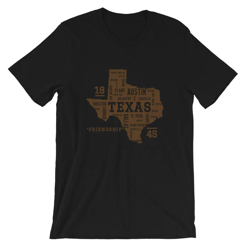 TEXAS Cities Unisex T-shirt