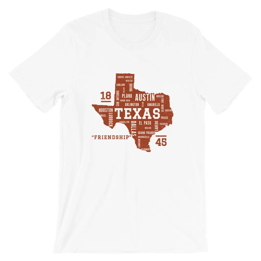 TEXAS Cities Unisex T-shirt
