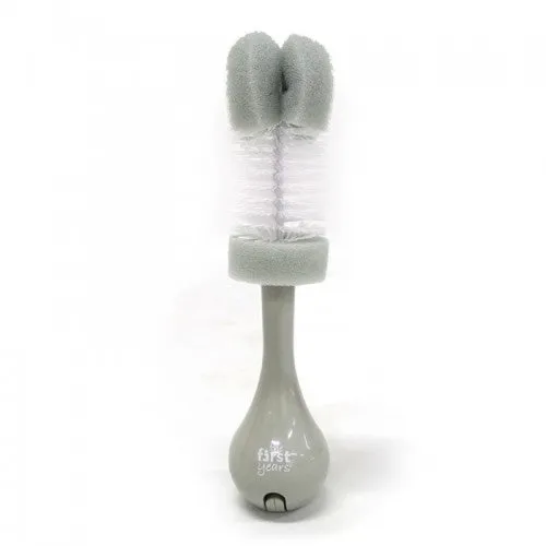 THE FIRST YEARS Double Sponge Bottle Brush Grey