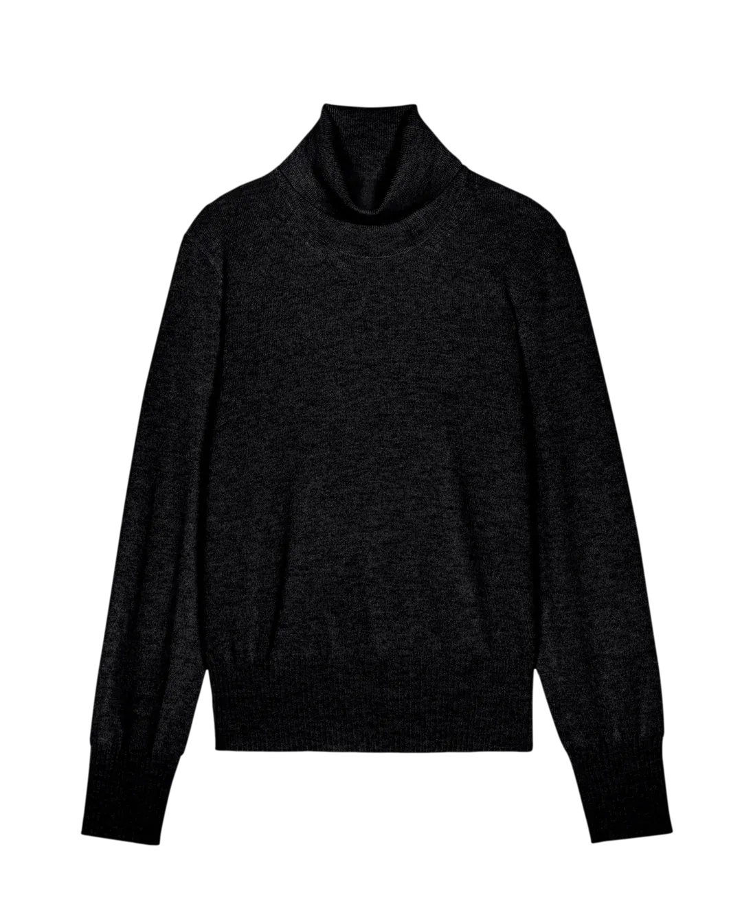 [THE GREAT] CASHMERE TURTLENECK SWEATER - BLACK
