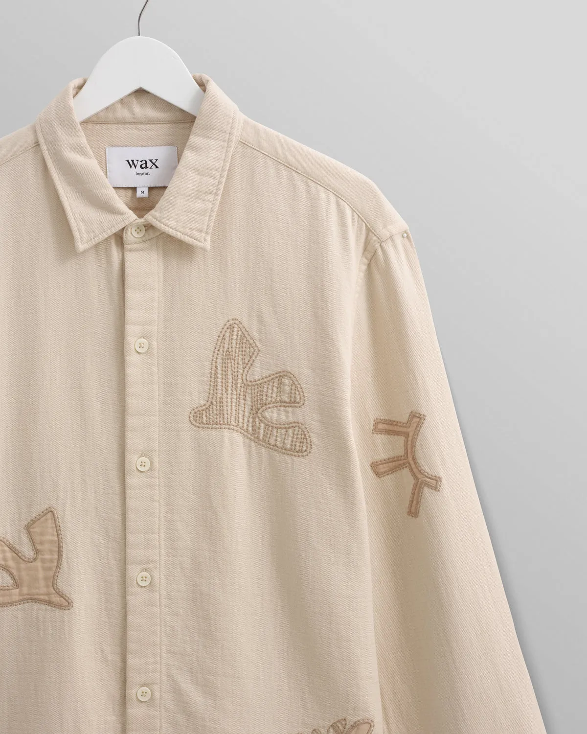 Trin - Ecru Doodle Applique Embroidered Shirt