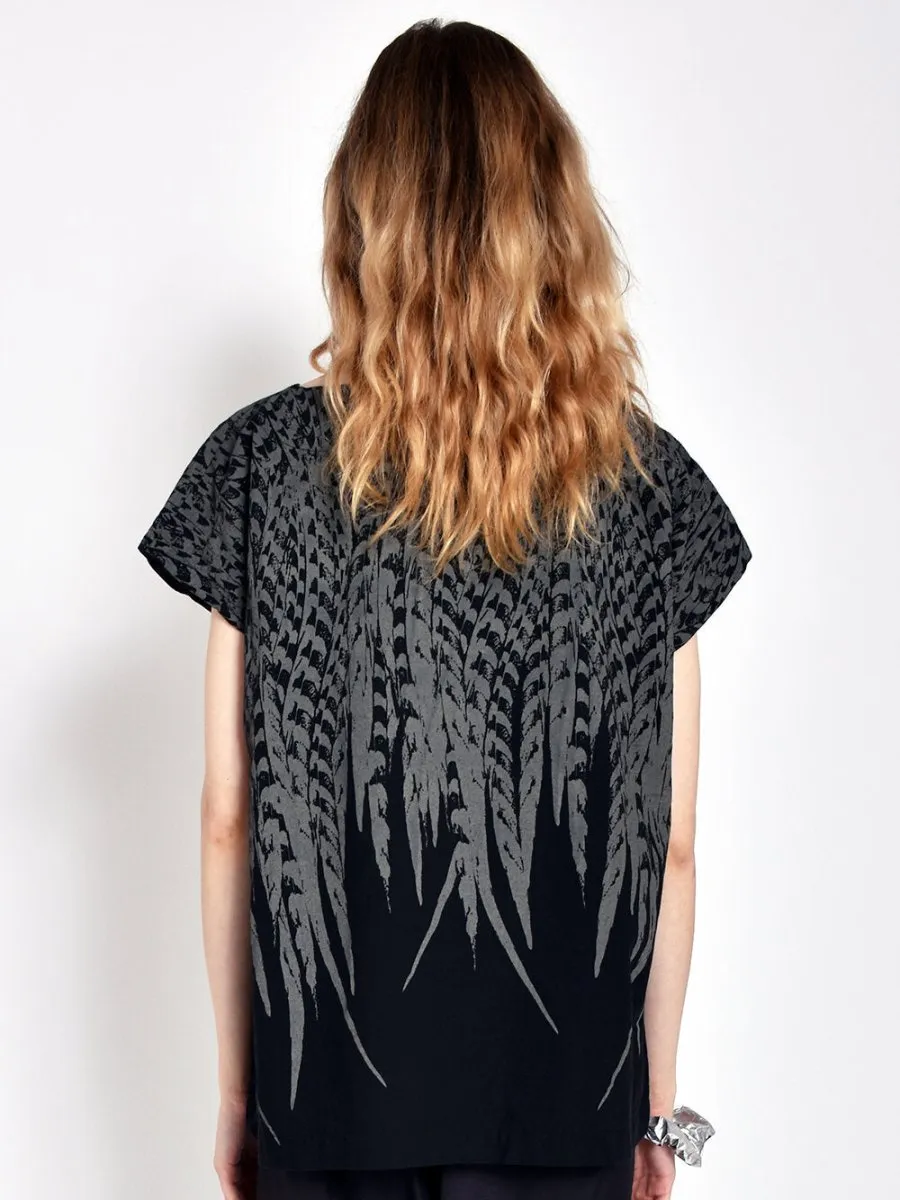 Tunic in Black Feather