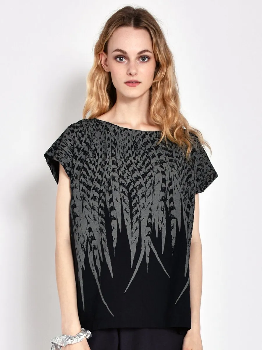 Tunic in Black Feather