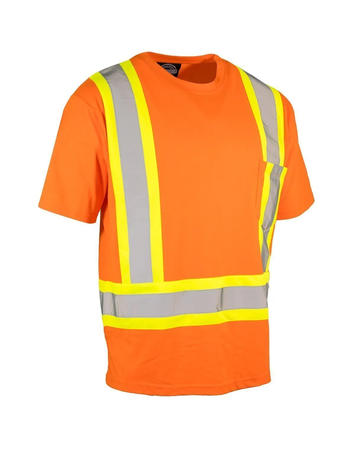 Ultracool Poly/Cotton Crew Neck Short Sleeve Safety Tee Shirt with Chest Pocket