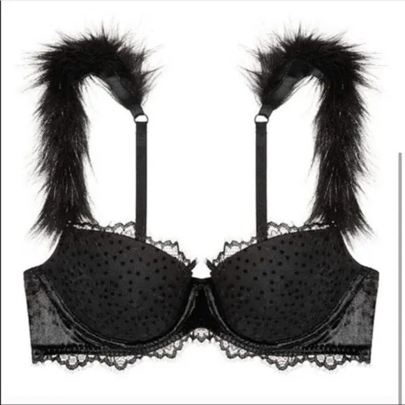 Victoria’s Secret Dream Angels Faux Fur Lined Demi Bra 32D