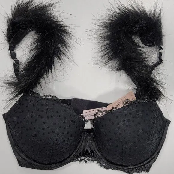 Victoria’s Secret Dream Angels Faux Fur Lined Demi Bra 32D