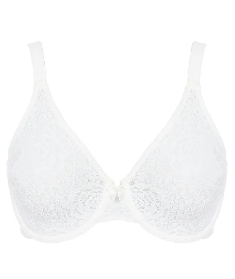 Wacoal Halo Lace Moulded Underwire Bra - Ivory