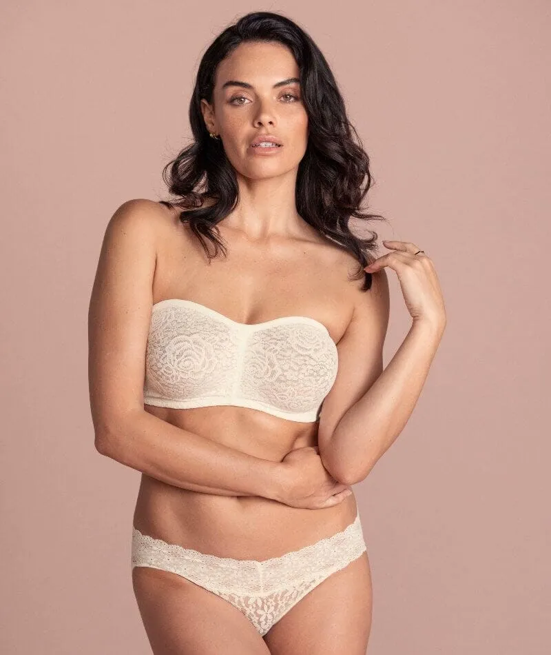 Wacoal Halo Lace Strapless Bra - Ivory