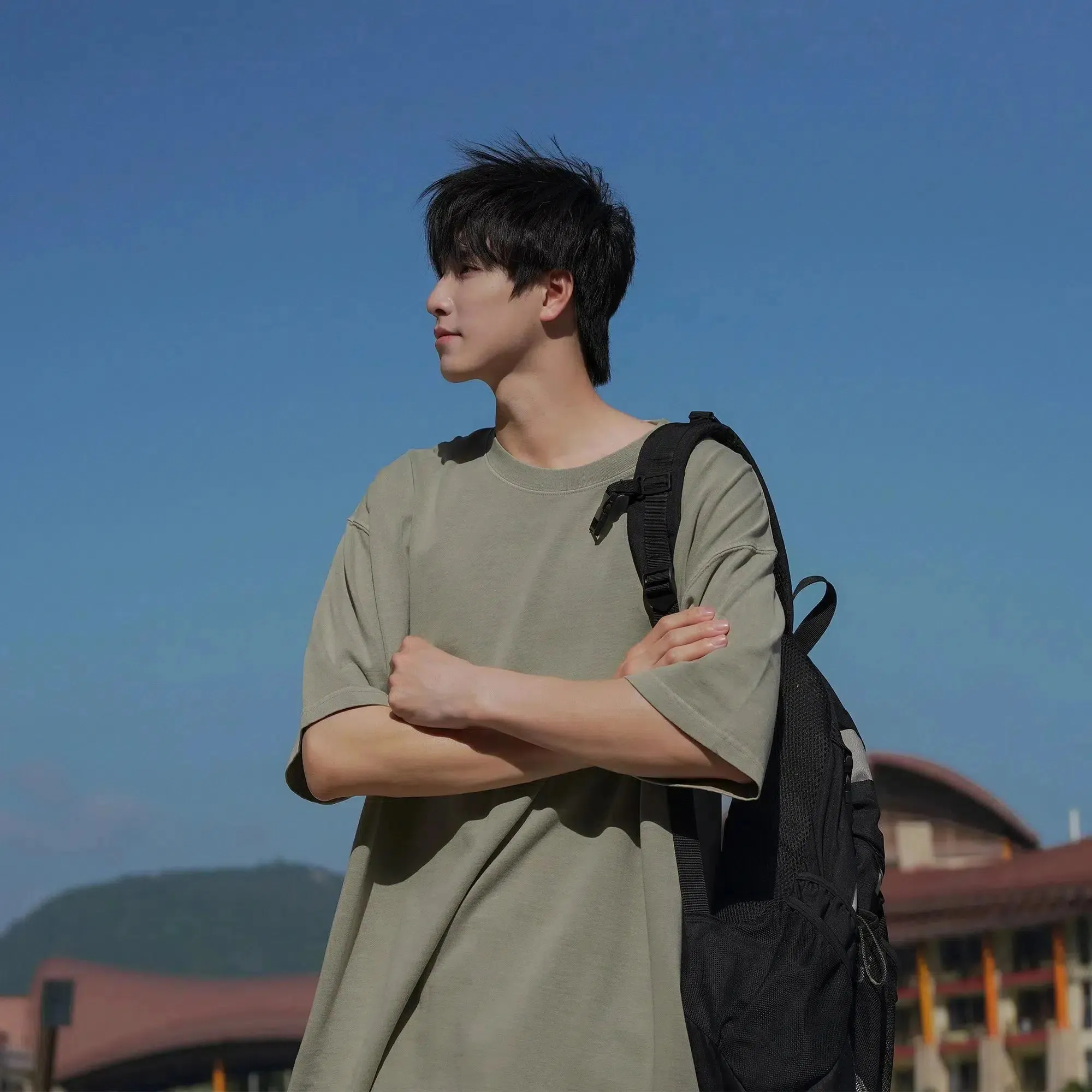 Washed Oversize Short Sleeve Pullover
