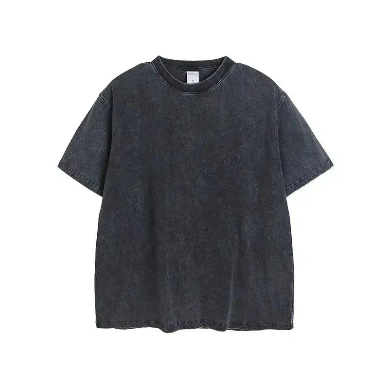 Washed Oversize Short Sleeve Pullover