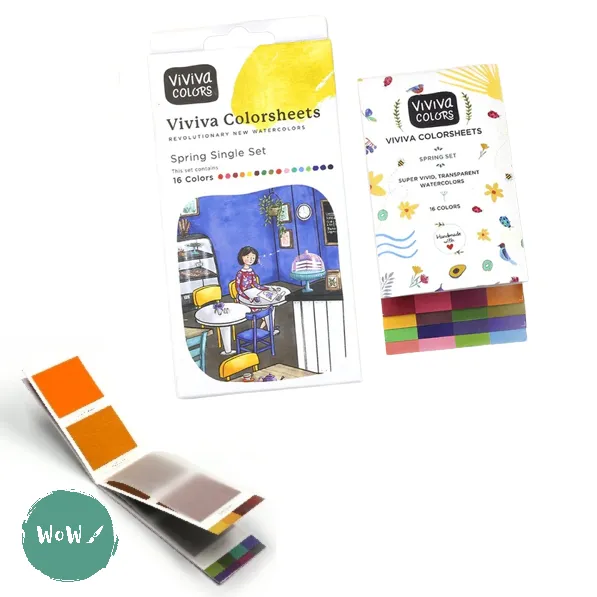 Watercolour Paint Sets - Viviva Colors COLORSHEETS - SPRING COLOURS