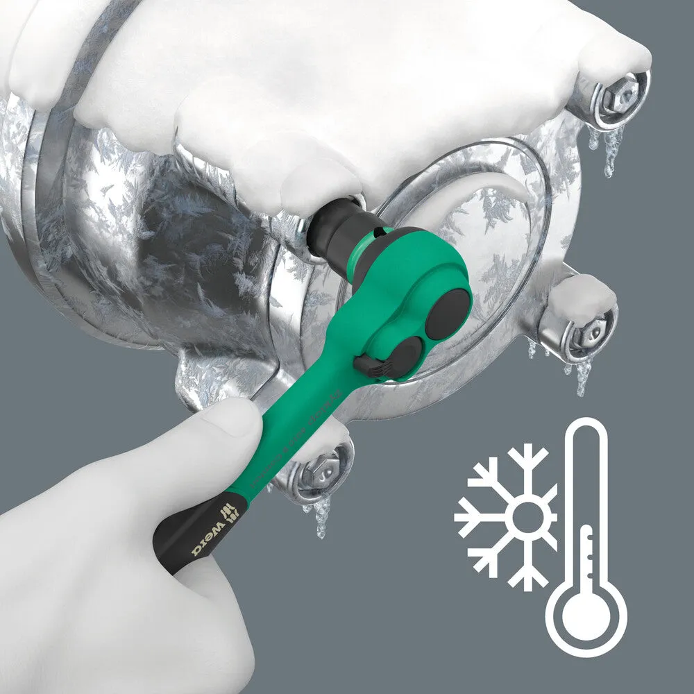 Wera 05005531001 8100 SB 13 Zyklop Comfort Ratchet set, reversing lever, 3/8" drive, imperial