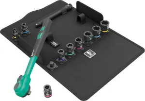 Wera 05005531001 8100 SB 13 Zyklop Comfort Ratchet set, reversing lever, 3/8" drive, imperial