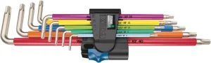 Wera 05022689001 3967/9 TX SXL Multicolour HF Stainless 1 L-key set with holding function, stainless, 9 pieces