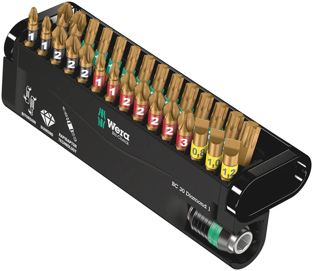 Wera 05057431001 Bit-Check 30 Diamond 1, 30 pieces