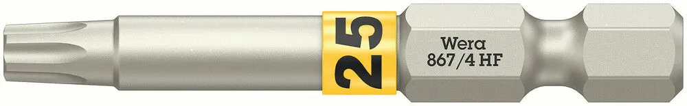 Wera 05060509001 867/4 TORX® HF Bits with holding function, TX 25 x 50 mm