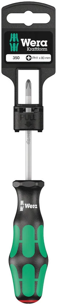 Wera 05100051001 350 PH SB Screwdriver for Phillips screws, PH 1 x 80 mm