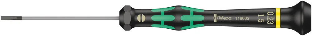 Wera 05118003001 2035 Screwdriver for slotted screws for electronic applications, 0.23 x 1.5 x 60 mm