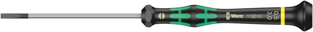 Wera 05118010001 2035 Screwdriver for slotted screws for electronic applications, 0.50 x 3 x 80 mm