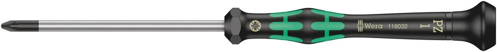 Wera 05118032001 2055 PZ Screwdriver for Pozidriv screws for electronic applications, PZ 1 x 80 mm