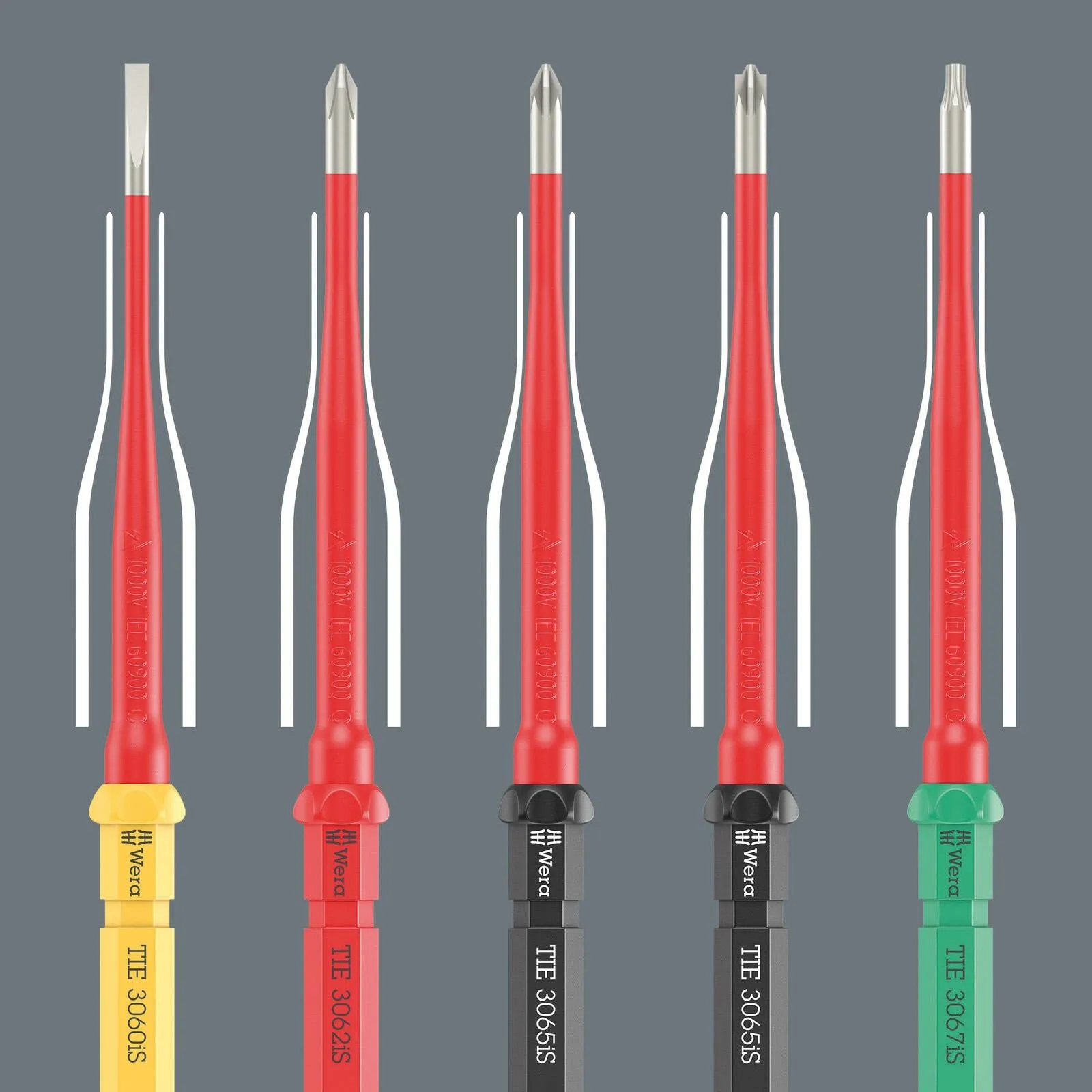 Wera Interchangeable VDE Screwdriver Set Kraftform Kompakt VDE Stainless 17 Extra Slim 1 Tool Finder 17 Pieces