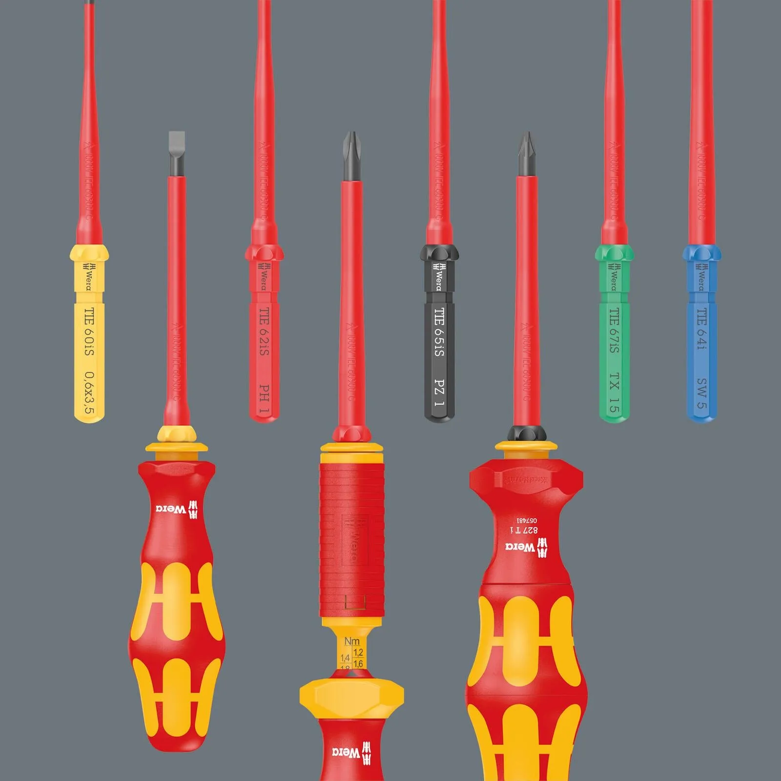 Wera VDE Screwdriver Set Take It Easy Kraftform Kompakt KK VDE 17 Universal 1 Tool Finder 17 Pieces PH PZ PZ/Z SL TX