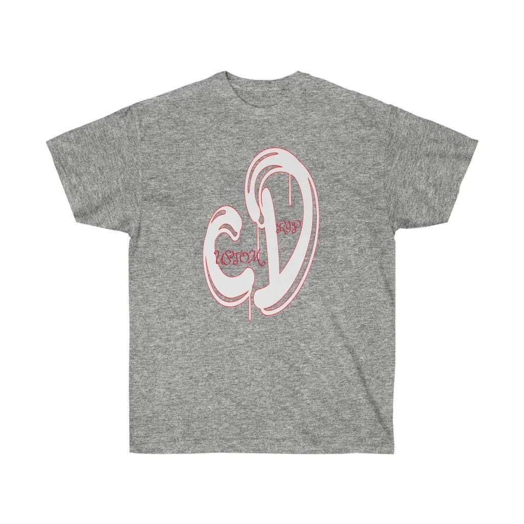 WHITE & RED CUSTOM DRIP LOGO Unisex Ultra Cotton Tee