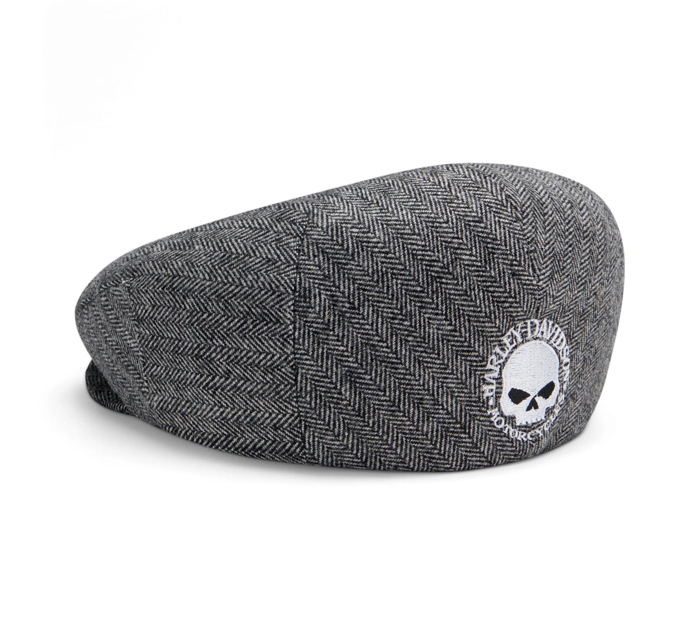 Willie G. Skull Fitted Ivy Cap - Grey/wht