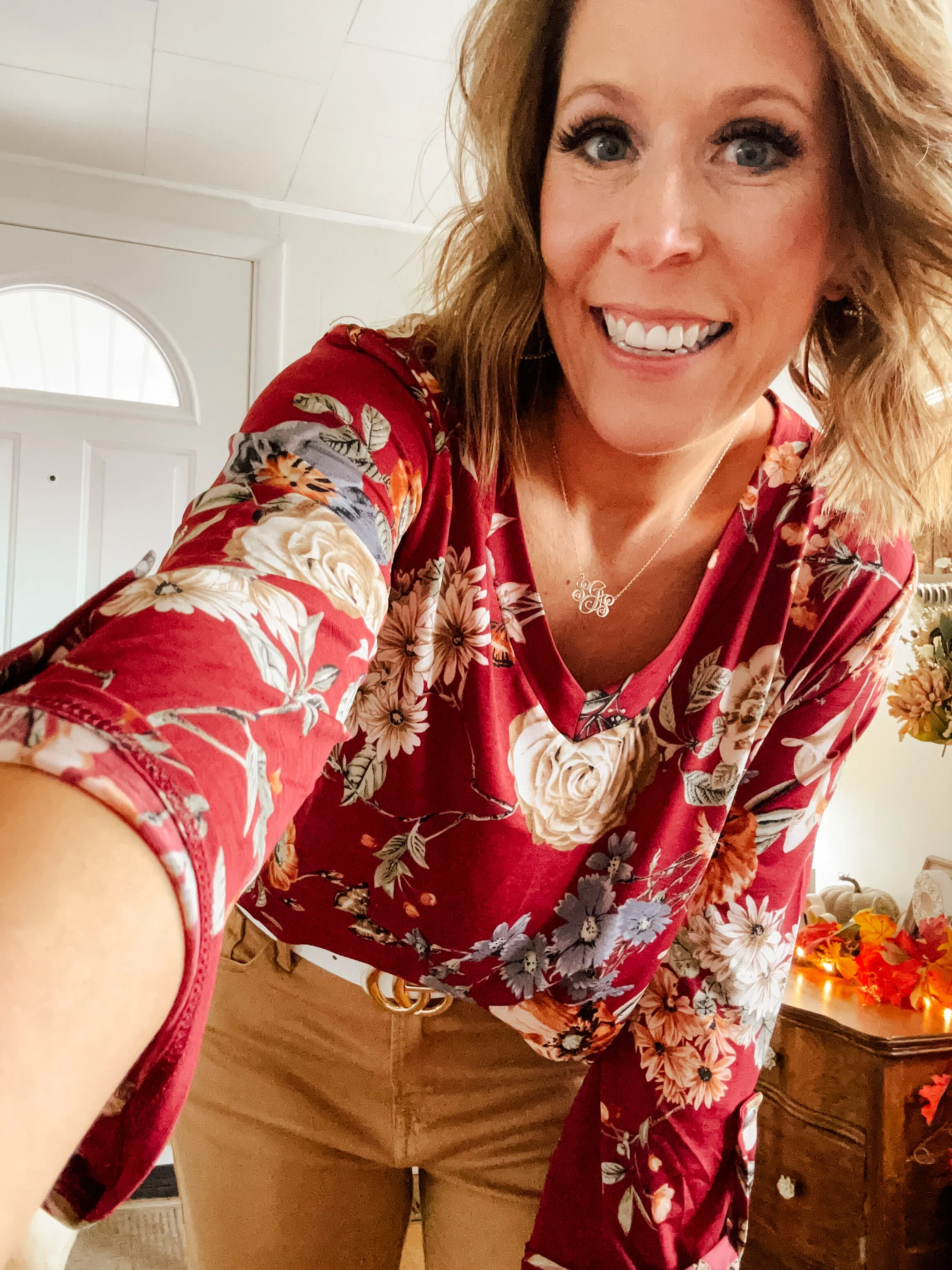 Wine Floral Butterfly Gabby Tab Sleeve