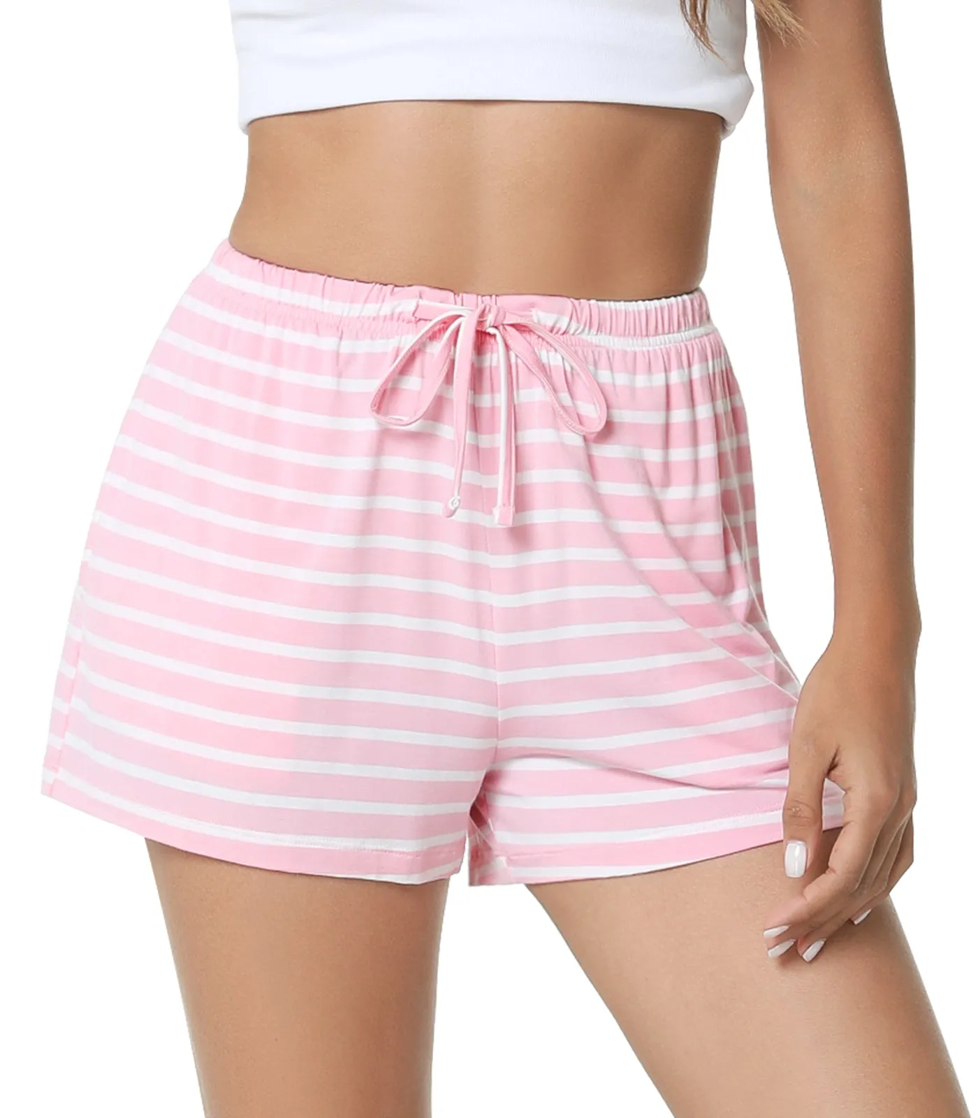 WiWi Bamboo Lounge Shorts for Women Soft Bottoms with Pockets