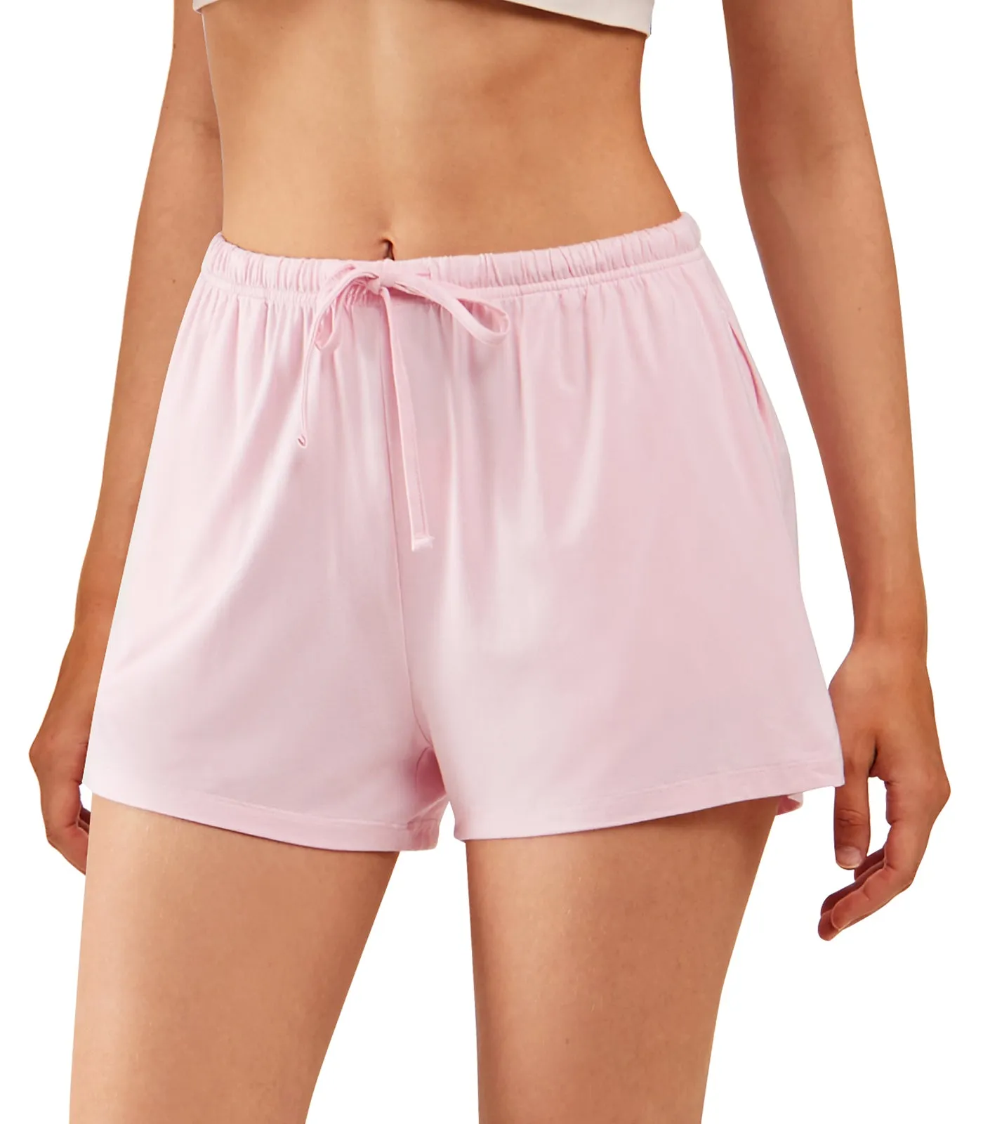 WiWi Bamboo Lounge Shorts for Women Soft Bottoms with Pockets