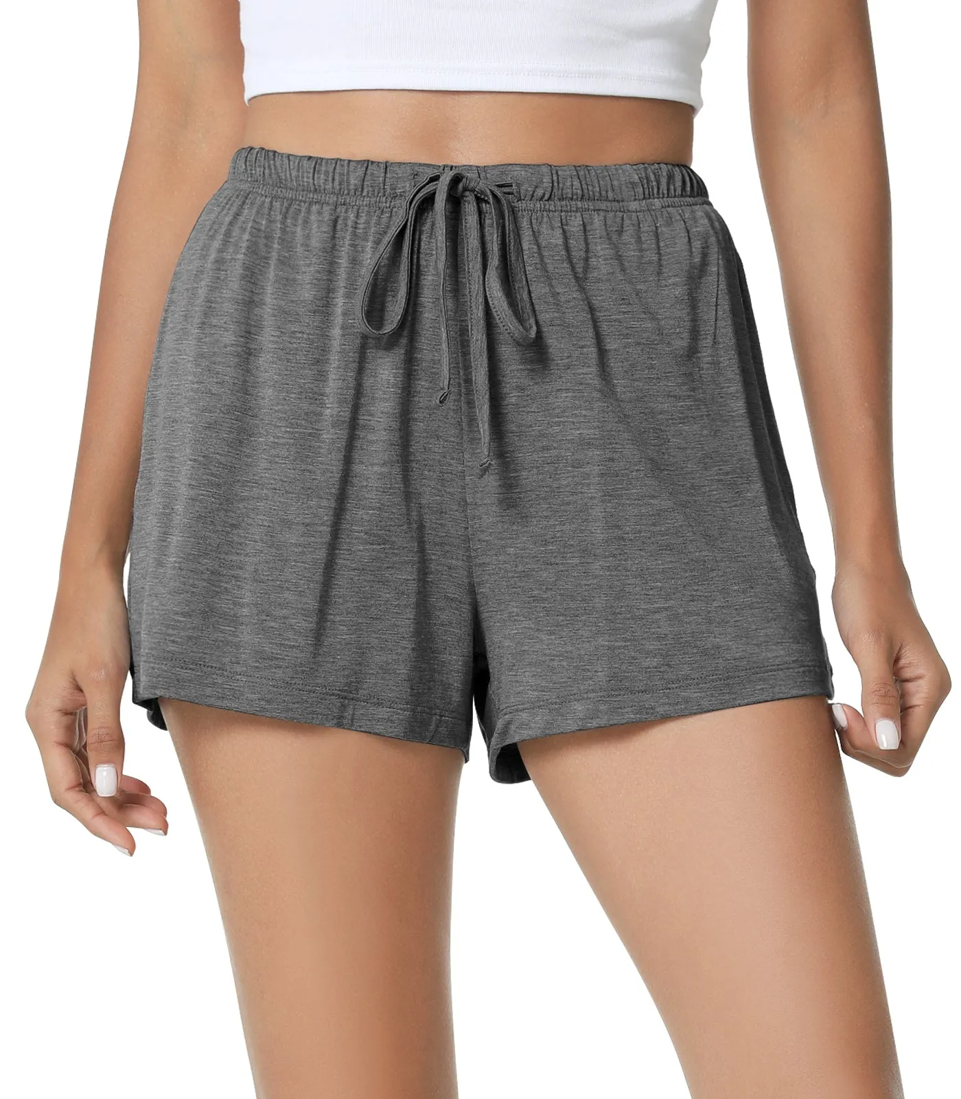WiWi Bamboo Lounge Shorts for Women Soft Bottoms with Pockets