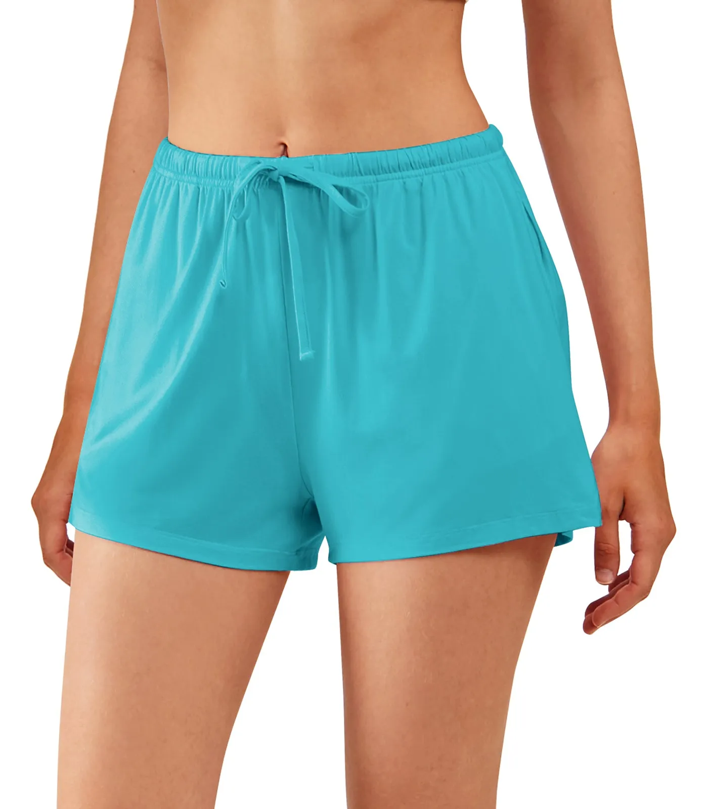 WiWi Bamboo Lounge Shorts for Women Soft Bottoms with Pockets