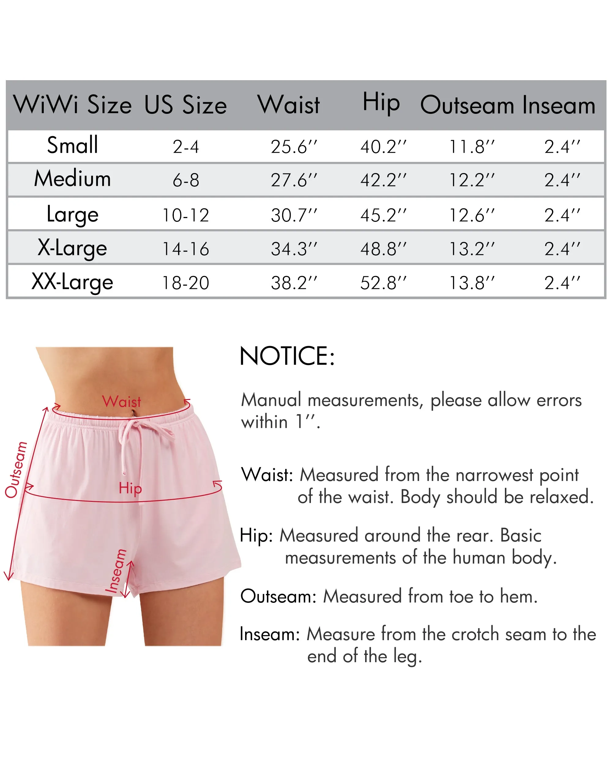 WiWi Bamboo Lounge Shorts for Women Soft Bottoms with Pockets