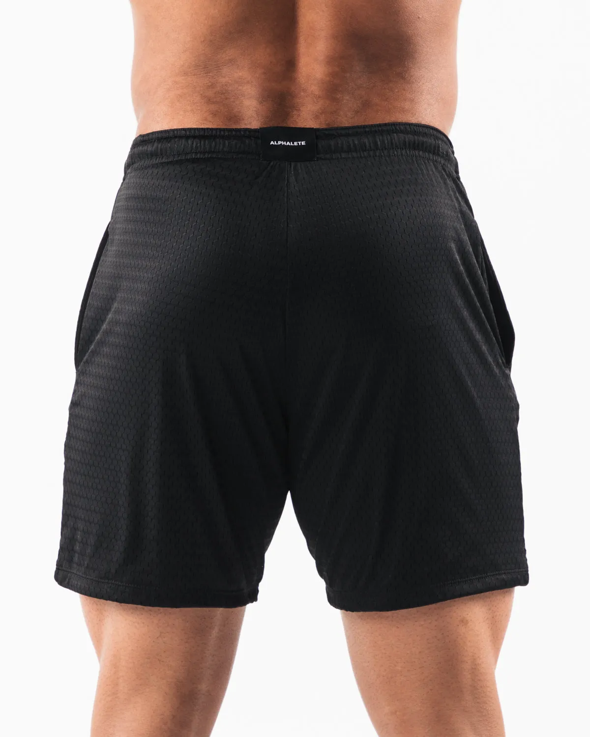 Wolf Head Mesh Short 6" - Black
