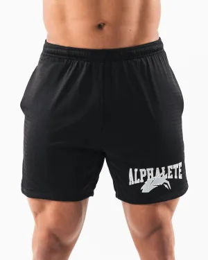 Wolf Head Mesh Short 6" - Black