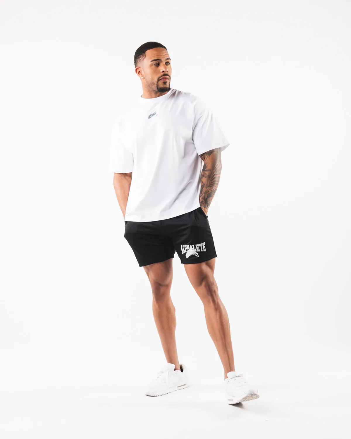 Wolf Head Mesh Short 6" - Black