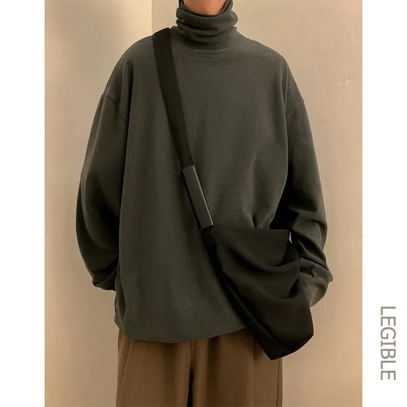 Women's Long Sleeve Turtleneck T-Shirt  Oversized Tees Casual T-Shirt for Teens School