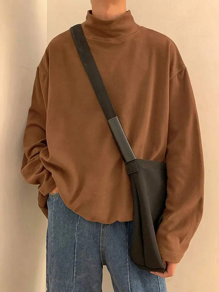 Women's Long Sleeve Turtleneck T-Shirt  Oversized Tees Casual T-Shirt for Teens School