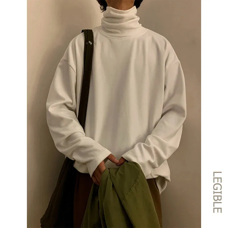 Women's Long Sleeve Turtleneck T-Shirt  Oversized Tees Casual T-Shirt for Teens School