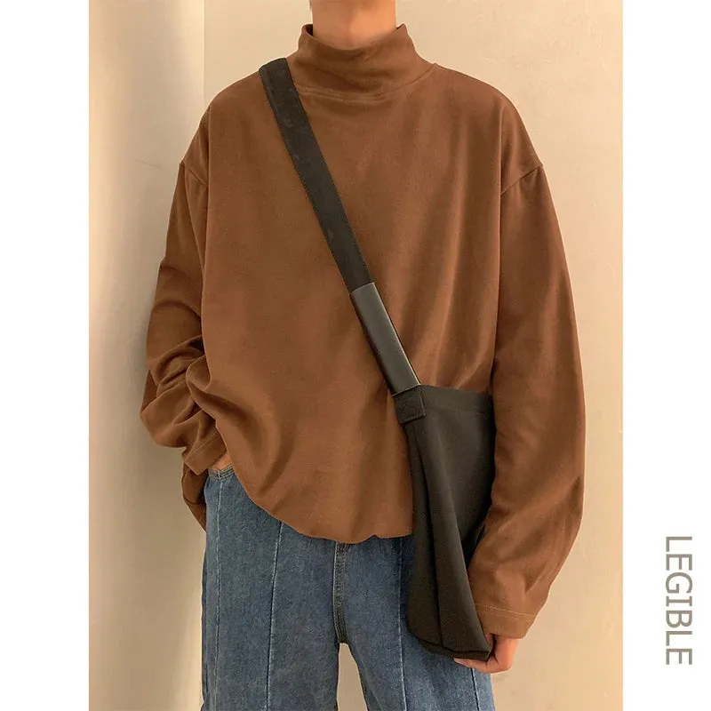 Women's Long Sleeve Turtleneck T-Shirt  Oversized Tees Casual T-Shirt for Teens School