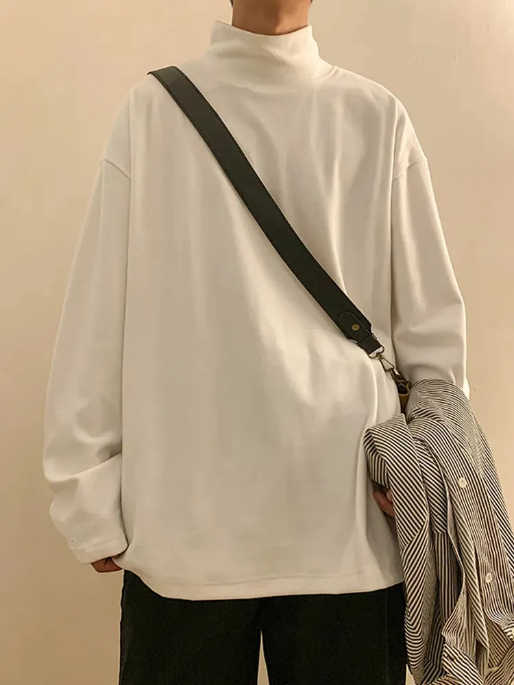 Women's Long Sleeve Turtleneck T-Shirt  Oversized Tees Casual T-Shirt for Teens School