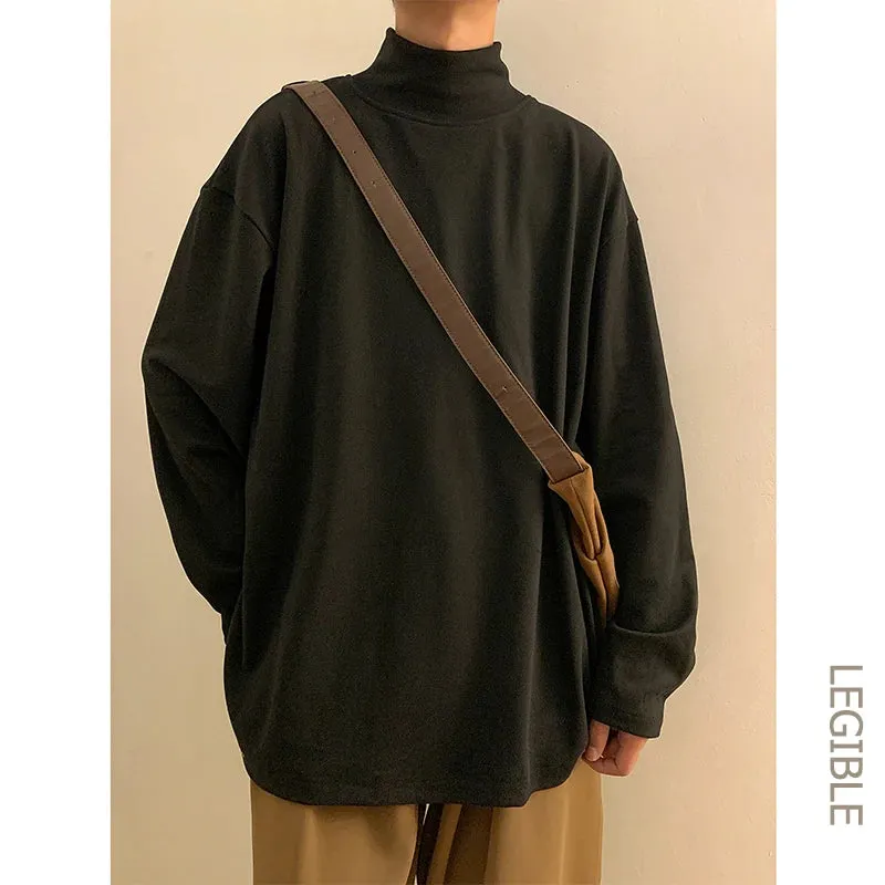 Women's Long Sleeve Turtleneck T-Shirt  Oversized Tees Casual T-Shirt for Teens School