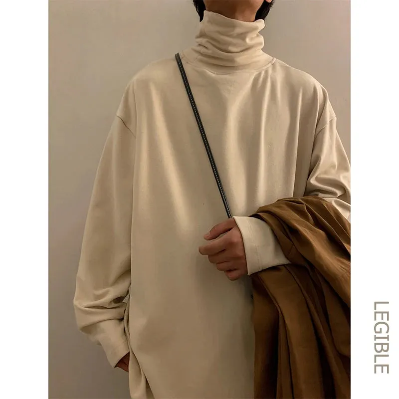 Women's Long Sleeve Turtleneck T-Shirt  Oversized Tees Casual T-Shirt for Teens School