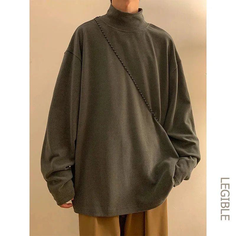 Women's Long Sleeve Turtleneck T-Shirt  Oversized Tees Casual T-Shirt for Teens School