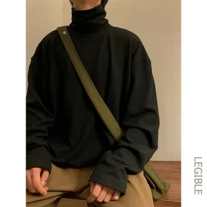 Women's Long Sleeve Turtleneck T-Shirt  Oversized Tees Casual T-Shirt for Teens School